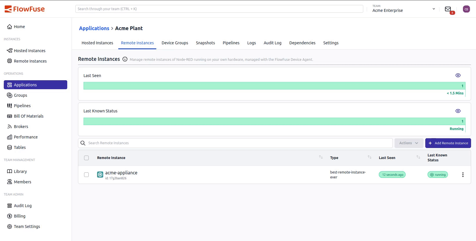 AI for application-owned remote instances